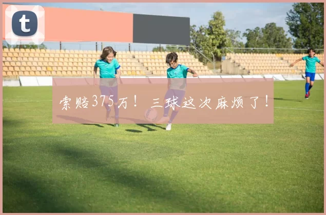索赔375万!三球这次麻烦了!
