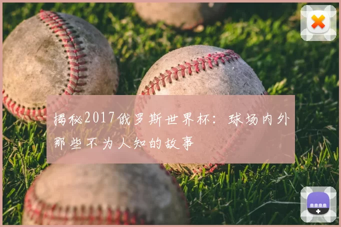 揭秘2017俄罗斯世界杯:球场内外那些不为人知的故事